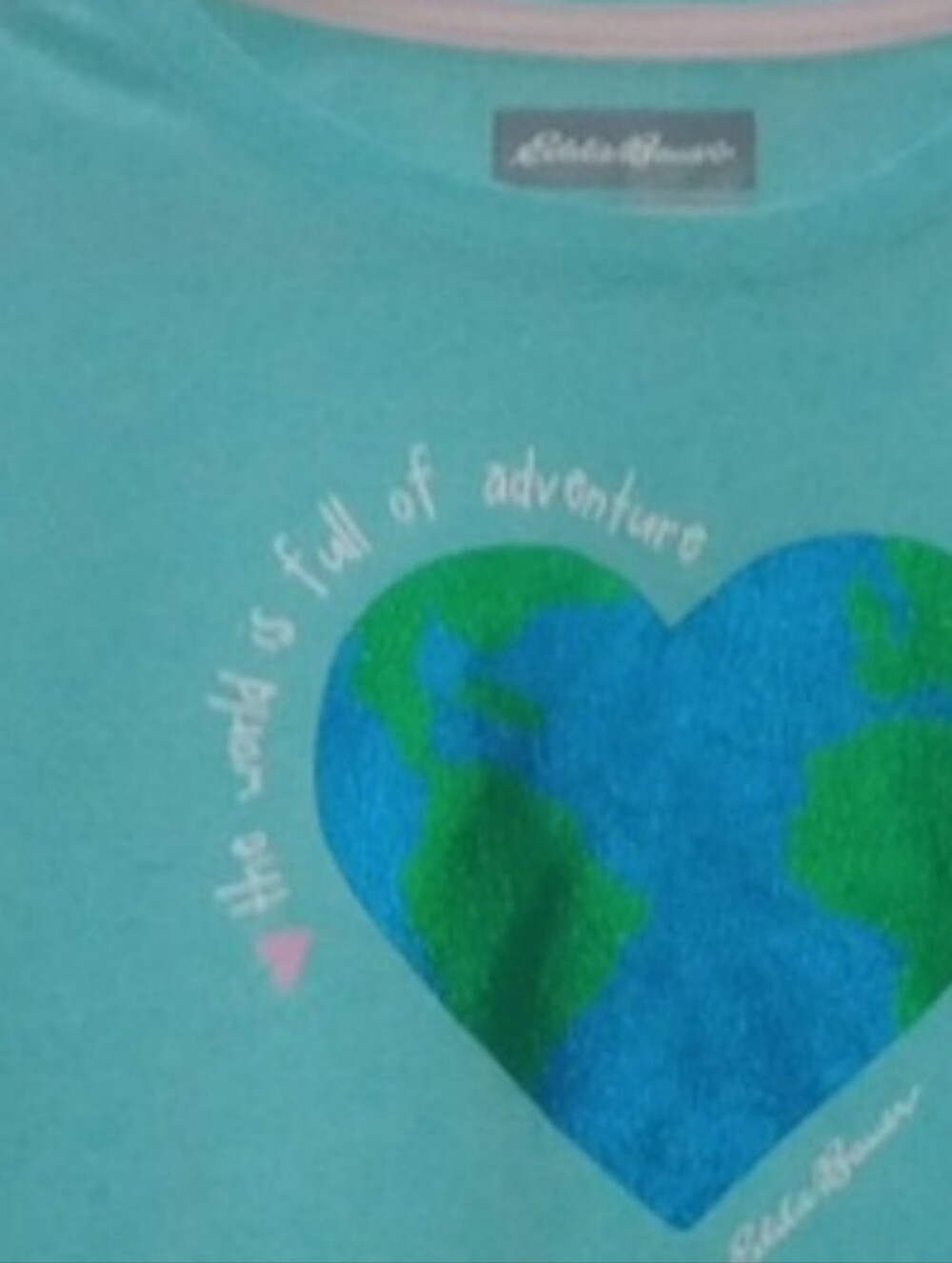 3 For $15🩵 Eddie Bauer 🌎 Aqua T-shirt - Picture 2 of 5